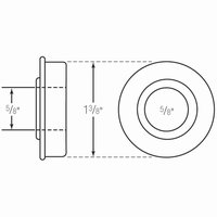 Wheelchair Bearing for Rear Wheels 5/8" ID x 1 3/8" OD with Flange