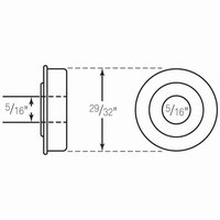 Theradyne 8" Wheel Bearing, 5/16" ID x 29/32" OD x 1" Flange