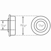 115-113 Wheelchair Bearing for Front Wheel 7/16" ID x 29/32" OD with Flange