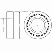 Bearing Non Flange 1" x 2"