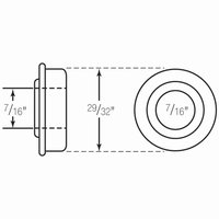 Bearing for Front Wheels,  Econo, 7/16" ID x 29/32" OD x 1"  with Flange