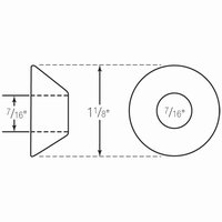 Wheelchair Bearing Cone 7/16 ID x 1 1/8 OD