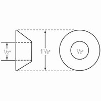 Wheelchair Bearing Cone 1/2 ID x 1 1/8 OD