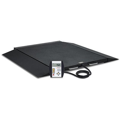 Detecto, Wheelchair Scale, Portable, Digital, 1000 lb x .2 lb / 450 kg x .1 kg