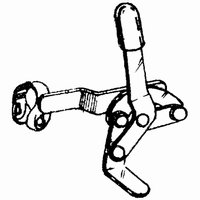 151-463-SD Invacare Brake for Detachable Arm Wheelchair, Pull To Lock, Chrome