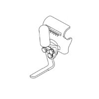 151-136-SD Invacare Brake for Detachable Flip Back Arm Wheelchair, Pull To Lock, Chrome
