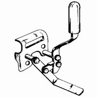 151-433-SD Invacare Brake for Detachable Arm Wheelchair, Push To Lock, Chrome