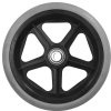 5 Spoke, Heavy Duty, Gray Rubber Tire