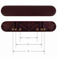 Plastic, Desk Length Armrest, 3 5/16", 5 1/2", & 6" Hole Spacing, Color Choice