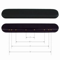 Quickie Full Length Padded Armrest, 6 7/8" Hole Spacing, Black Only