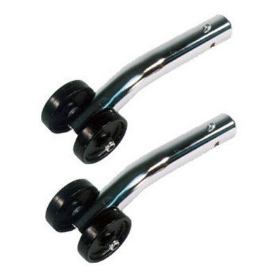 Standard Push-Button Rear Anti-Tippers - 7/8" Tubing - Wheeled