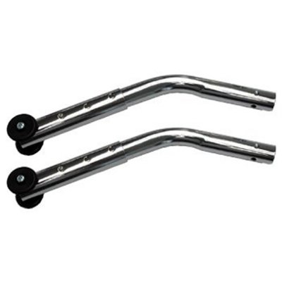 Adjustable-Height Push-Button Rear Anti-Tippers - 7/8" Tubing - Wheeled