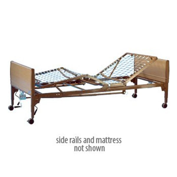 Invacare Manual Bed Single Crank SpringLoaded With Mattress
