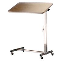 Show product details for Auto-Touch Overbed Table - Tilt Top with "H" Base