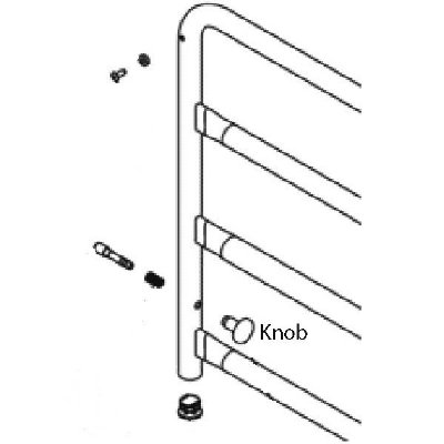 Release Knob for Invacare Full Length Bedrails