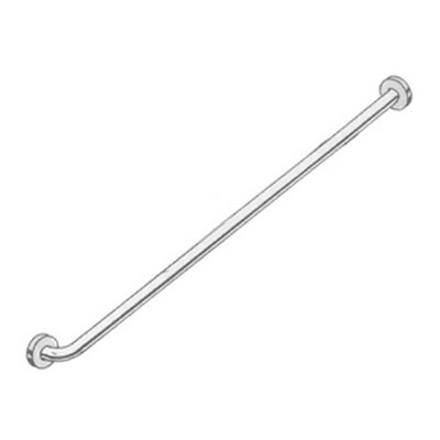 42" Stainless Steel Straight Grab Bar with Corner Mount & Flange Covers