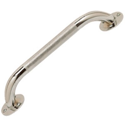 12" Chrome Knurled Grab Bar