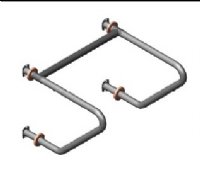 Show product details for Straddle Stainless Steel Grab Bar - 24"