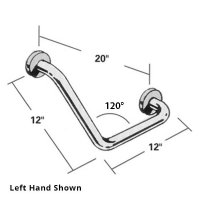Show product details for Boomerang Stainless Steel Grab Bar