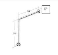 Show product details for Wall To Floor Stainless Steel Grab Bar