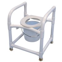 Show product details for 3 in 1 Adjustable Commode Safety Frame, 12qt Pail