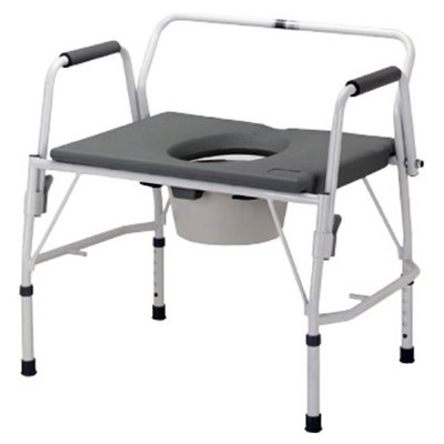Drive Oversized Drop-Arm Commode - Weight Capacity 1000 lbs