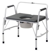 Show product details for Drive Oversized Drop-Arm Commode - Weight Capacity 1000 lbs