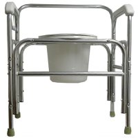 Show product details for Bariatric Heavy Duty Commode Chair Left and Right Fixed Arms (Weight Certified to 850 lbs.)
