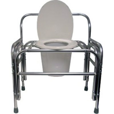 Heavy-Duty Commode - No Arms - Weight Capacity 850 lbs.
