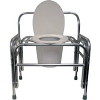 Show product details for Heavy-Duty Commode - No Arms - Weight Capacity 850 lbs.