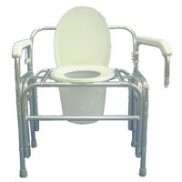 Show product details for Heavy-Duty Commode - Removable Left Arm - Weight Capacity 850 lbs.