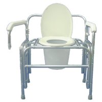 Show product details for Heavy-Duty Commode - Removable Right Arm - Weight Capacity 850 lbs.