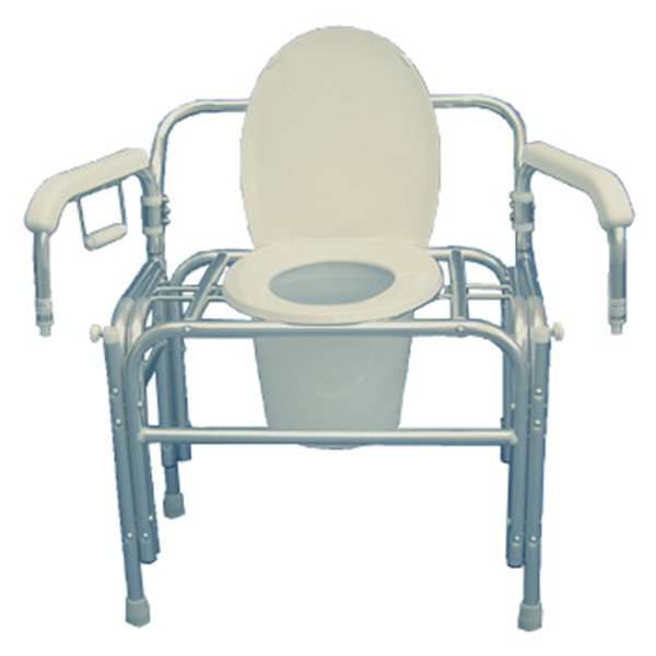 HeavyDuty Commode Removable Both Arms Weight Capacity 850 lbs.