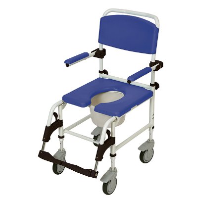 Drive Medical Aluminum Rehab Shower Commode Chair with 5" Casters