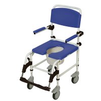 Show product details for Drive Medical Aluminum Rehab Shower Commode Chair with 5" Casters