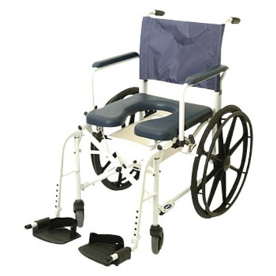 Invacare Mariner Rehab Shower Commode Chair with 24" Wheels and 18" Wide Seat
