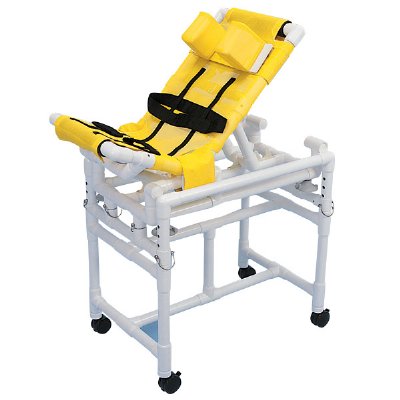 Reclining Shower / Bath Chair with Wheeled Platform