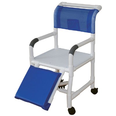 18" PVC Shower Chair - Uni-lateral or Bi-lateral Below Knee Amputee - Flat Stock Seat w/Drain Holes
