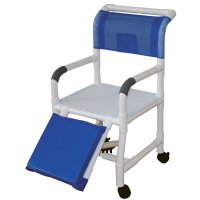Show product details for 18" PVC Shower Chair - Uni-lateral or Bi-lateral Below Knee Amputee - Flat Stock Seat w/Drain Holes