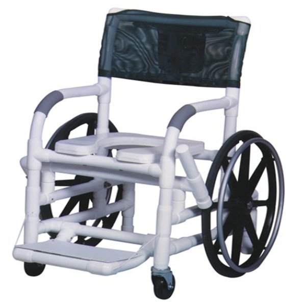 26 Self Propelled Aquatic/Rehab Shower Chair w/24 Rear Wheels Open