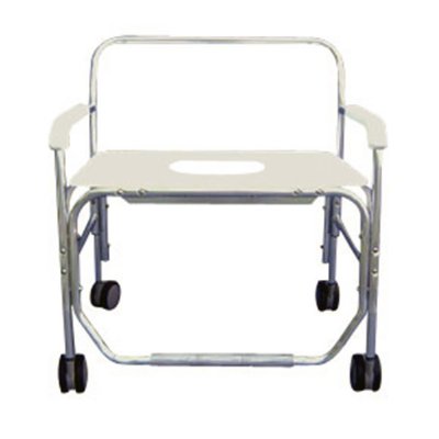 Heavy-Duty Shower/Commode Chair - with Bench Seat - with Commode Opening - Weight Capacity 650 lbs.
