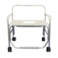 Show product details for Heavy-Duty Shower/Commode Chair - with Bench Seat - with Commode Opening - Weight Capacity 650 lbs.