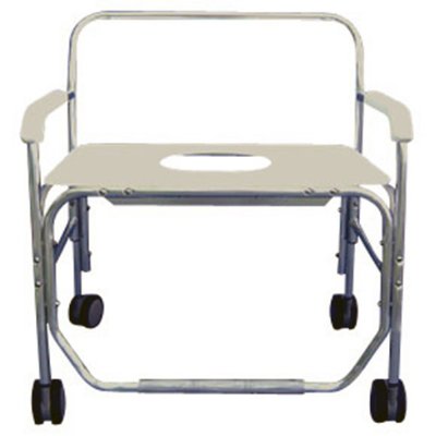 Heavy-Duty Shower/Commode Chair - with Bench Seat - with Commode Opening