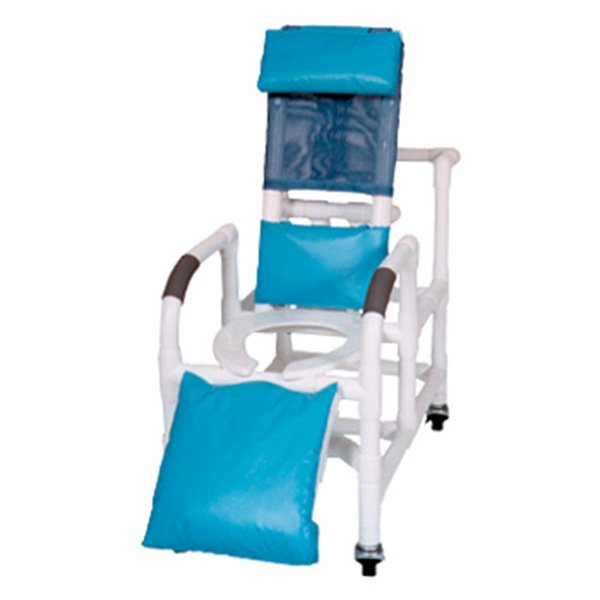 15 Pvc Reclining Shower Commode Chair Open Front Seat