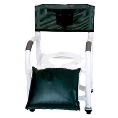 22" PVC Shower/Commode Chair - Uni-lateral or Bi-lateral Below Knee Amputee - Open Front Seat