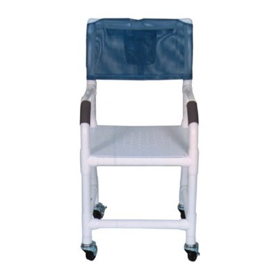 15" PVC Shower Chair - Standard - Flat Stock Seat w/Drain Holes