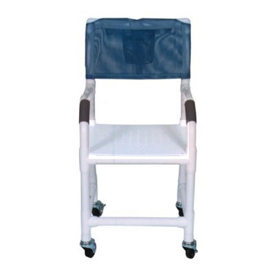 18" PVC Shower Chair - Standard - Flat Stock Seat w/Drain Holes