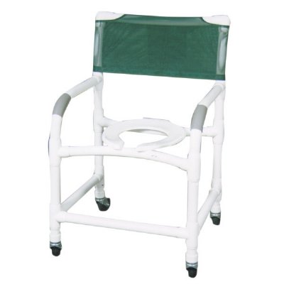 PVC Shower Chair 22", 5"x1-1/4" Heavy Duty Casters