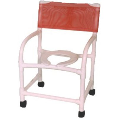 22" Echo Line PVC Shower/Commode Chair - Standard - Open Front Seat