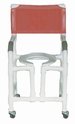 Show product details for 18" PVC Shower/Commode Chair - Vertical Open Front - Open Front Seat